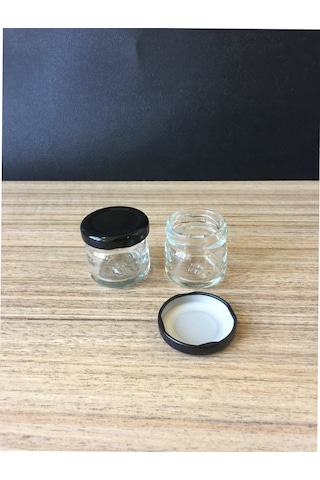 29 Cc Cam Kavanoz - 50 Adet - Siyah Kapak. Mutfak.