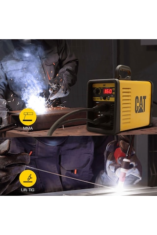 Cat Dz161t 160 Amper Tıg Lıft/mma Çanta Tipi Profesyonel Dijital İnverter Kaynak Makinesi Cat Dx37 Avuç Taşlama