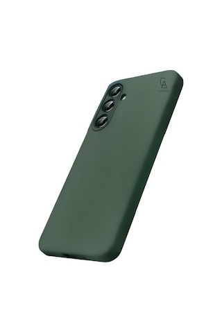 Samsung Galaxy A37 İle Uyumlu Kılıf Esnek Premium Telefon Kılıfı Ve Temperli Cam Ekran Koruyucu Koyu Yeşil