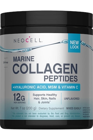 Marine Collagen Peptides + Hyaluronic Acid & C Powder, 7 Oz 200 G Powder