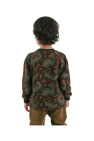 Denokids Kaykay Dino Erkek Çocuk Sweatshirt - Kahverengi