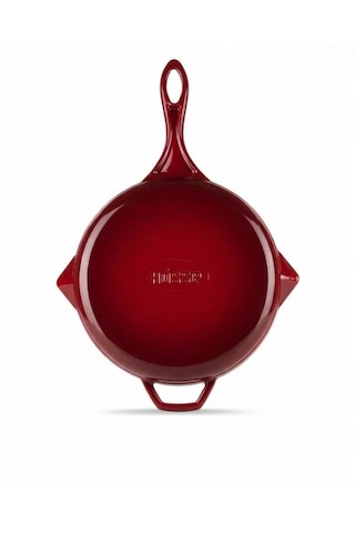 Hosse Yuvarlak Döküm Grill Izgara Tava 24cm Kırmızı