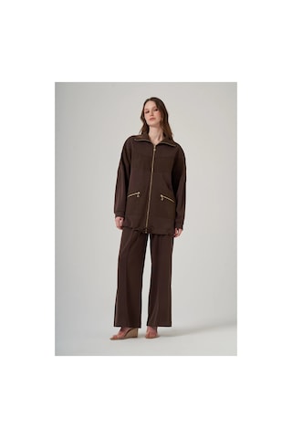 Nuss 1089 Pantolonlu Takım - Kahve