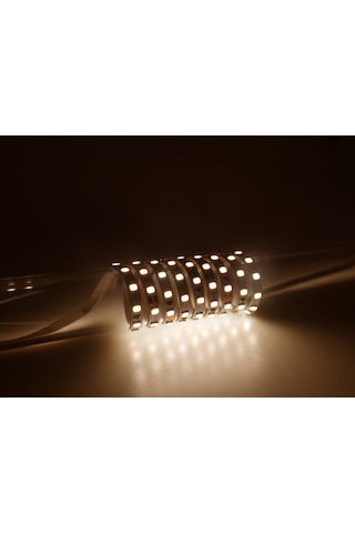 5mm Ince - 3000k Gün Işığı - Tek Çipli Şerit Led Iç Mekan Aydınlatma - 8w, 12v - Metrede 120 Led 5 Metre