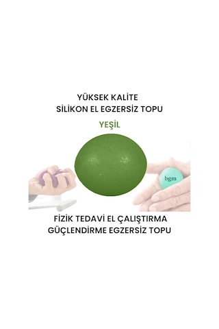 Bgm Silikon El Egzersiz Topu Yeşil
