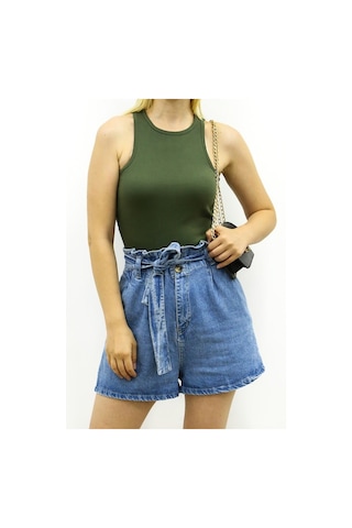 Madmext Mad Girls Haki Crop Top Mg361 (472441978)