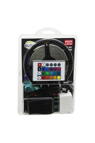 Storeşahin 5m Rgb Şerit Led Ip65 Kumandalı Adaptörlü Smd2835 54 Led/m Shn0720