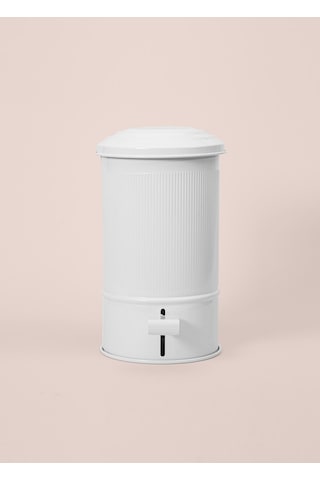 The Mia Stripe Mutfak Ve Banyo Çöp Kovası Beyaz 5 Lt Beyaz