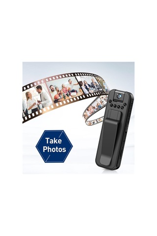 Gajeena Mini Kamera L7: 1080p Hd, 90 Geniş Açı, 180 Dönen Lens, İrfalı Gece Görüşü, Sesli Kayıt-fotoğraf, 500mah Batarya Ve Sırt Klipsi