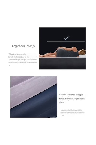 Taşınabilir Şişme Kamp Yatağı Koyu Mavi