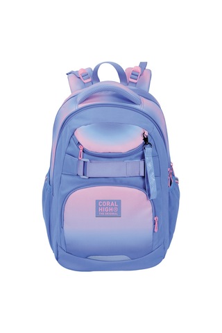 Coral High Renk Geçişli Dört Bölmeli Okul Sırt Çantası 24431 Çok Renkli