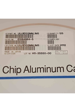 Uuj1e102mnl1ms 1000mf 25v 18x16.5 Smd Kondansatör 25 Adet