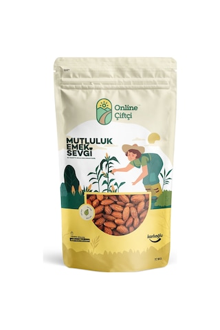 Online Çiftçi Kavrulmuş Yerli Badem 1 KG