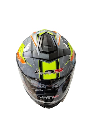 Ls5 Helmets Çeneden Açılır Kask Vizörlü Nardo Gri - Sarı Gri