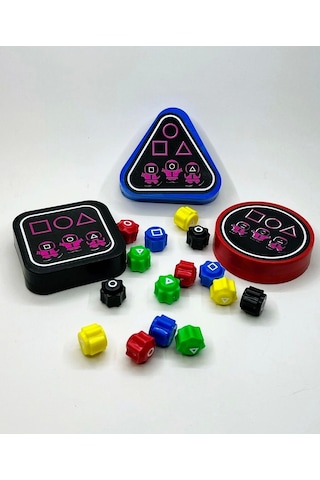 Özel Kutuda Squid Game 5 Taş Oyun Seti 3 Kutulu Özel Set