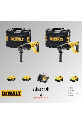 Dewalt DCH133NT + DCH133NT 4 Adet 5 Amper Akü + Şarj Aleti Set