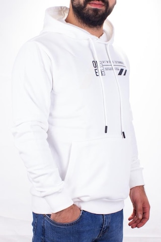 Twister 1910 Ekru Kapüşonlu Erkek Sweatshirt Ekru