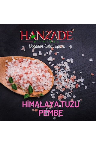 Hanzade Bitkisel Pembe Himalaya Tuzu Granül Tane 1 KG