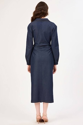 Fever Yanlar Büzgülü Kadın Denim Elbise 352116033 Lacivert