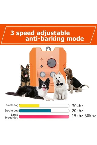 Willowhaven Soundwave Teknolojili Köpek Havlama Kontrol Cihazı Turuncu Tek Boyut 15.24 Metre Etkili Tüm Irklar Çoklu Mod İçin Dış Mekan Uygun