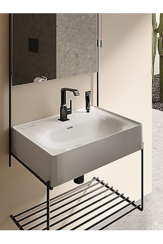 Suit A4261639 Lavabo Bataryası Yandan, Parlak Siyah Siyah