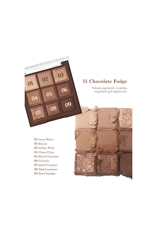 Dasique Mat Ve Işıltılı Renk Seçenekleri Sunan Far Paleti Shadow Palette 11 Chocolate Fudge 11 Chocolate Fudge