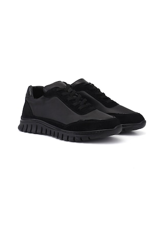 Gönderi(R) Gönderi R Kadın Siyah Lastik Bağcıklı Hakiki Deri Sneaker Ddza83742560