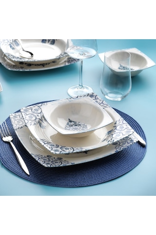 Schafer Earth Yemek Takımı 24 Parça Mavi