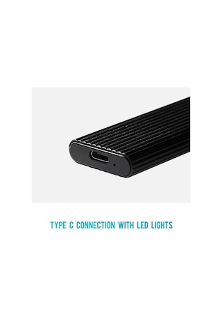 Mufunye M.2 Sata Ssd Kutusu Usb3.1 Type-c İle 6gb/s Aktarım Hızı, B/b+m Anahtarı Desteği, Alüminyum, Mavi Disk Dahil Değil