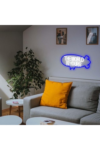 The World İs Yours Neon Led Tabela Dekoratif Aydınlatma
