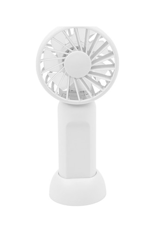 Taşınabilir El Tipi Vantilatör 3 Hız Ayarlanabilir Düşük Gürültülü Mini Masa Vantilatörü Çıkarılabilir Tabanlı - Beyaz