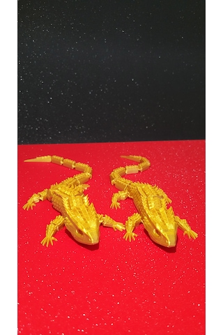 30 Cm Oynak Kertenkele Figürü İkili Set Esnek Eklemli 3d Yazıcı Üretimi Dekoratif Oyuncak & Masa Süsü