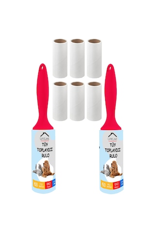 2 Adet Tüy Toplayıcı Rulo + 6 Adet Yedek Rulo