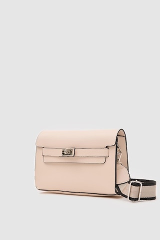 Shule Bags Kelly Kilitli Clutch Bag Krem Krem