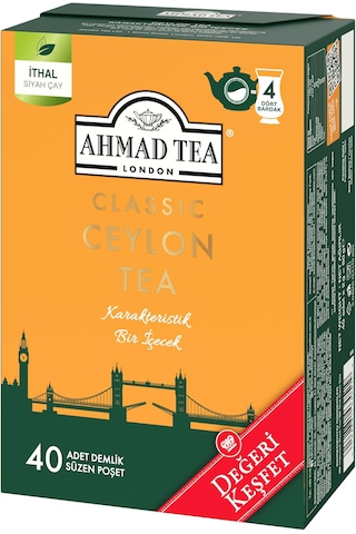 Ahmad Tea Classic Ceylon Tea 40'lı