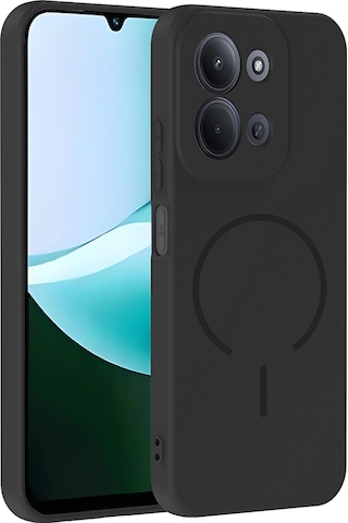 Xiaomi Redmi 15c Kılıf M-safe Şarj Özellikli Zore Meta Kapak Siyah