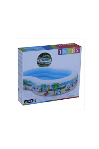 İntex Cennet Havuz 262x160x46 Cm Beyaz - Mavi