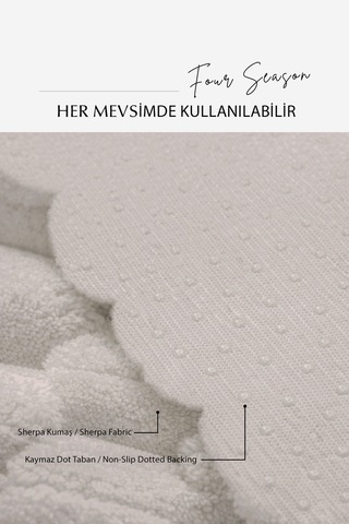 Soft Kürklü Koltuk Örtüsü 170x215 Cm Yumuşak Peluş Kaymaz Taban Kanepe Örtüsü Bej