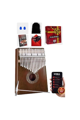 Midex Klx-553 Kalimba 1. Sınıf Maun Ağacı Mineral Çelik Paslanmaz 17 Tuş Tam Set