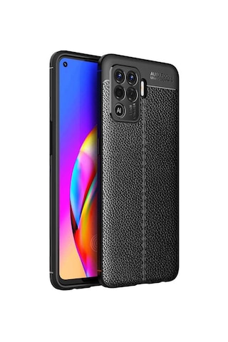 Oppo Reno 5 Lite Kılıf Zore Niss Deri Desenli Silikon Kılıf
