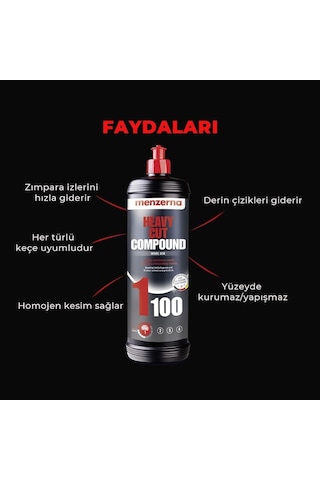 Menzerna 1100 Keçe Uyumlu Kalın Pasta Agresif Çizik Giderici 1 Lt