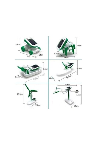 Güneş Enerjili Robot Oluşturma Seti Solar Kit 6 İn 1 Diğer