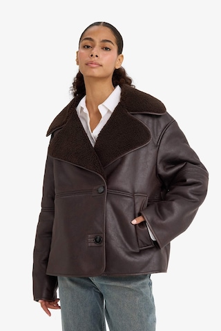 Defacto Regular Fit Suni Kürk Astarlı Mont F1886ax25wnbn530 Kahve-bn530