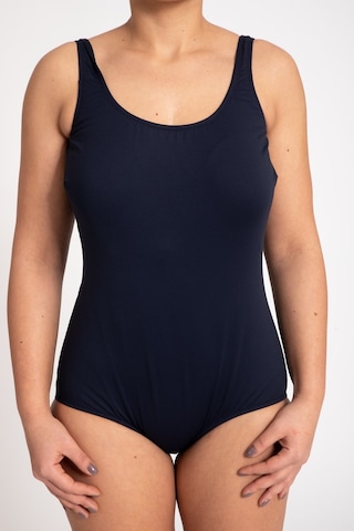 Pemilo 675 32722 - 1 Büyük Beden Düz Askılı Kadın Mayo Lacivert