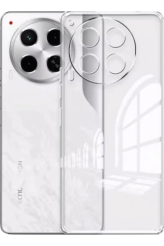 Tecno Camon 30 Kılıf Lüx Şeffaf Silikon Düz Renkli