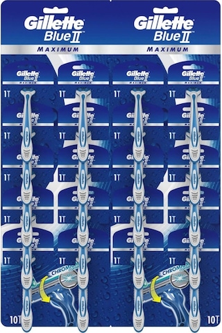 Gillette Blue2 Maximum Tıraş Bıçağı Kartela 2 x 10'lu