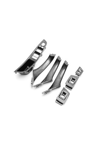 Tenfowee Bmw 5 Serisi F10 F11 F18 İç Kapı Karbon Fiber Tutma Kolu Ve Pencere Paneli Seti - Sağlam Ve Dayanıklı