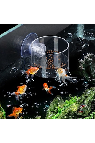 Sones Akrilik Şeffaf Besleme Halkası Balık Tankı Besleyici Yüzen Sabit Balık Besleyici, Özellikler: Büyük Kare