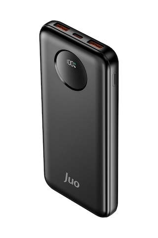 Juo MT03277 10000 mAh 22.5 W Dijital Led Ekranlı Taşınabilir Hızlı Şarj Powerbank Siyah