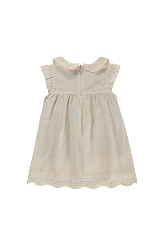 Civil Baby Bebek Yaka Dantelli 6-18 Ay Elbise - Bej